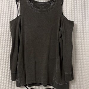 Calvin Klein Performance Dark Gray Cold Shoulder Sweatshirt Size 1X